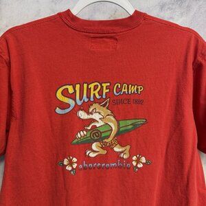Vintage Abercrombie & Fitch Surf Camp T Shirt XL 22x27.5 Red Y2K Surfing